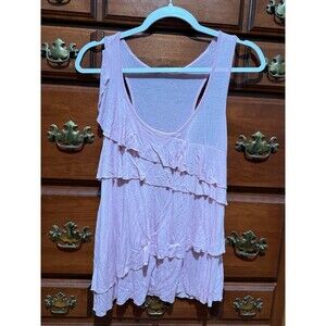 Light Pink Tank Top with Ruffles